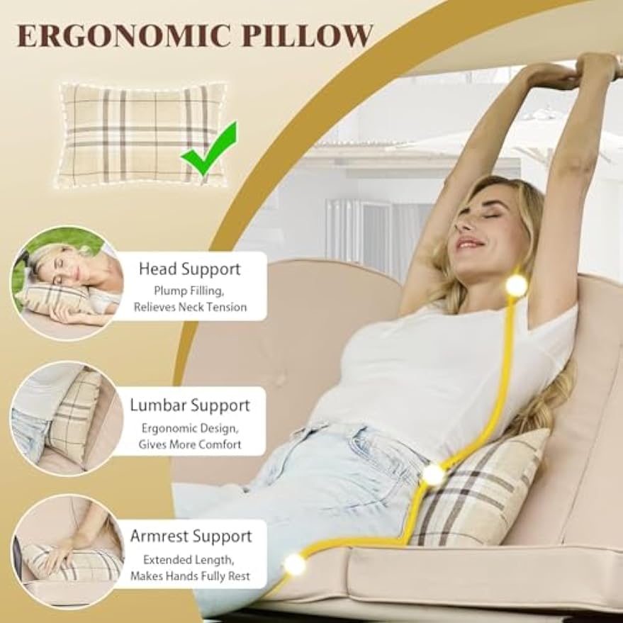 3‑Seat Convertible Patio Swing