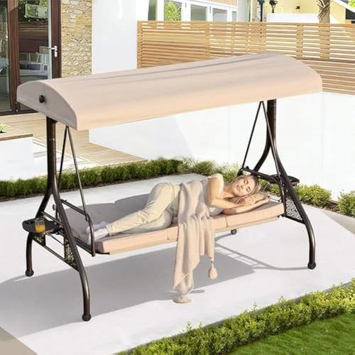 3‑Seat Convertible Patio Swing