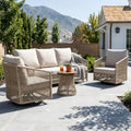 4‑Piece Wicker Patio Conversation Set