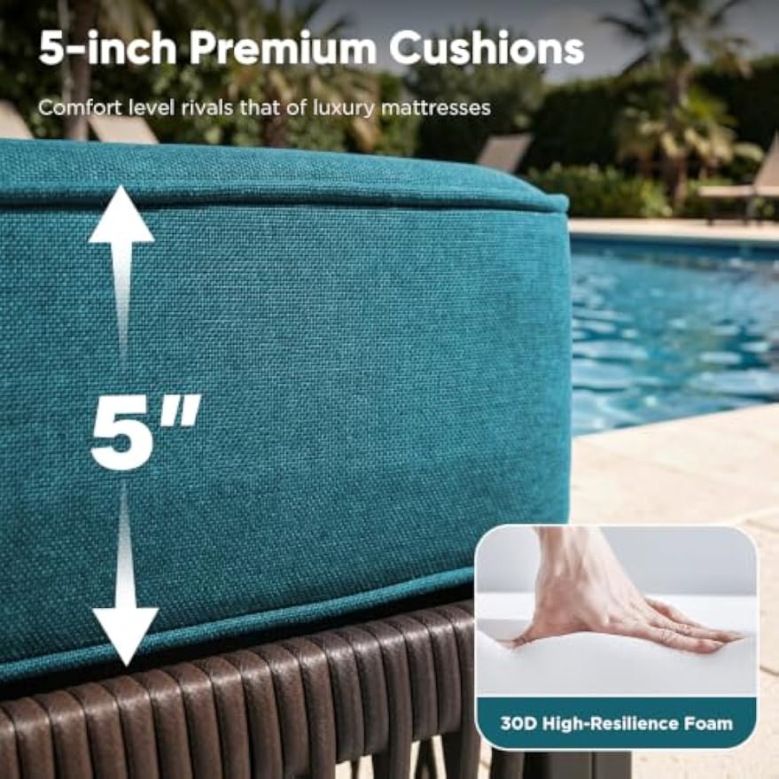 Green Wicker Adjustable Patio Chaise Lounge