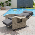 Wicker Adjustable Patio Recliner Chair