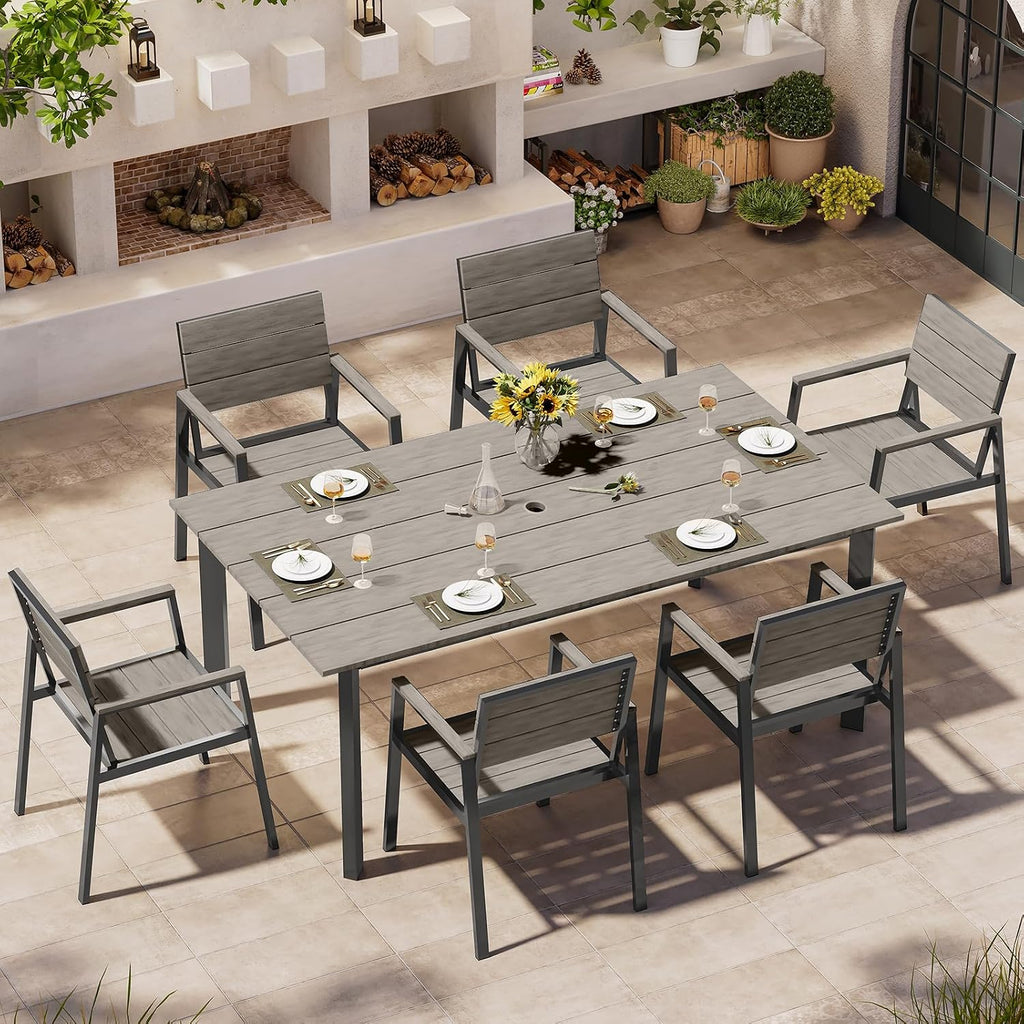 Gray 7‑Piece Patio Dining Set